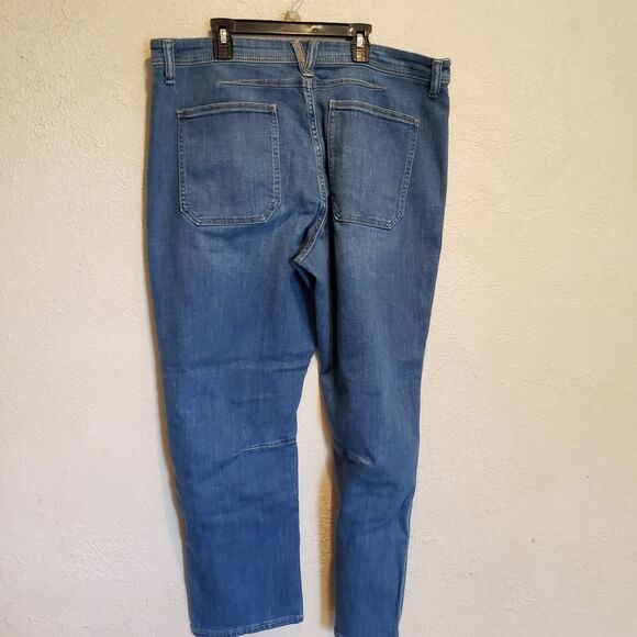 Sundance Agnes Pants Straight Leg Denim Boho Minimalist Jeans Medium Blue 16 - Picture 6 of 7